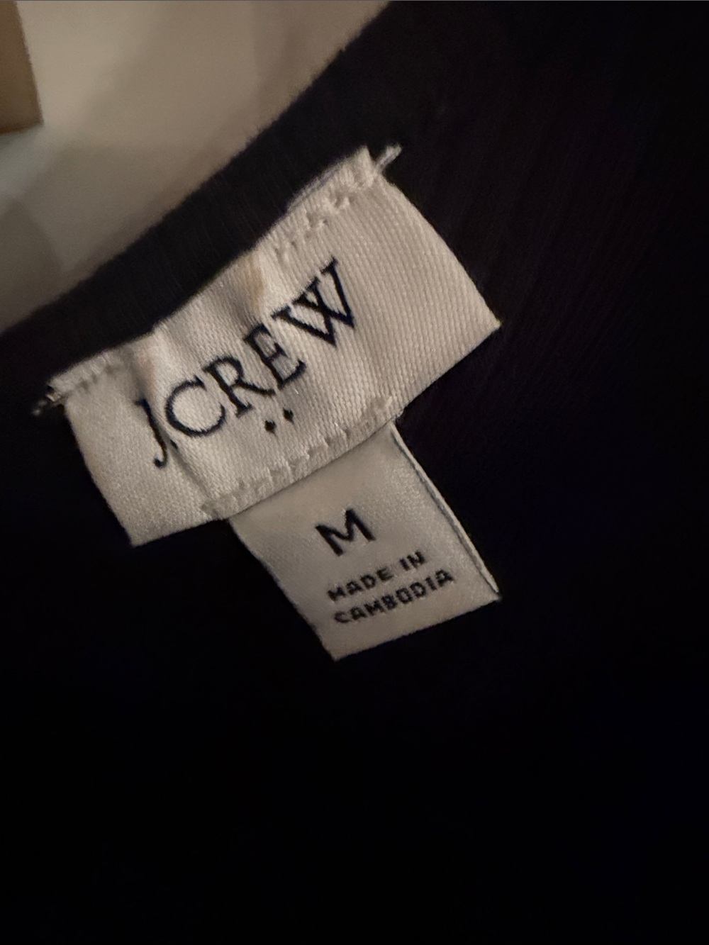 J. Crew Black Ribbed V-Neck Tank with Shoulder Ties - Picture 2 of 2